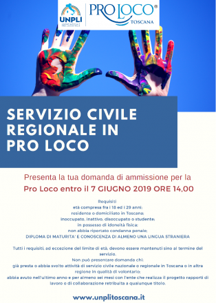 Bando servizio civile regionale 2019/2020